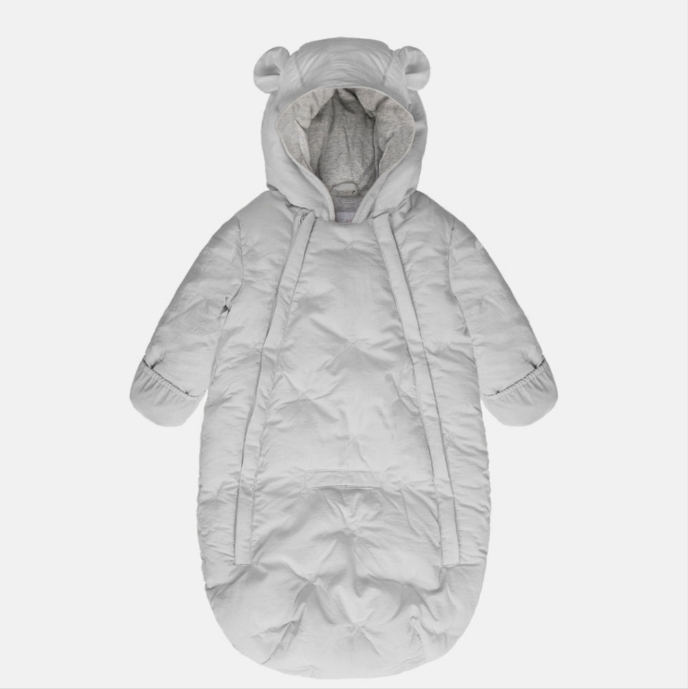 7AM Enfant Bunting Bebe Airy In Pearl With Bear Ears